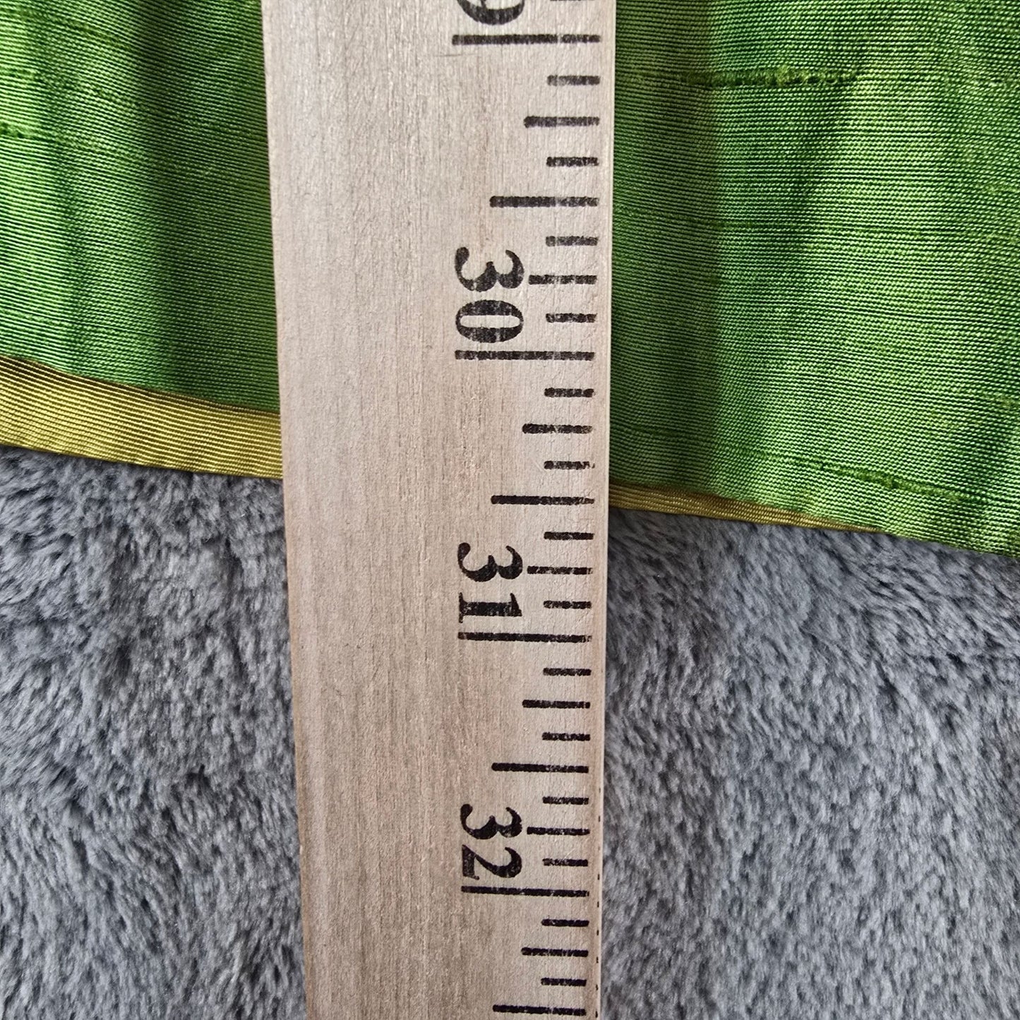 Vintage 1990s Unisex Lime Green/Chartreuse Slubbed Silk Open Front Boho Vest (M)