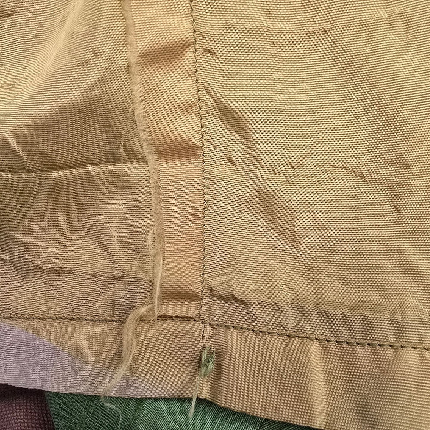 Vintage 1990s Unisex Lime Green/Chartreuse Slubbed Silk Open Front Boho Vest (M)