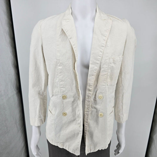 Vintage Distressed 1960s Au Molinel French Workwear Twill Utility Jacket (37R)