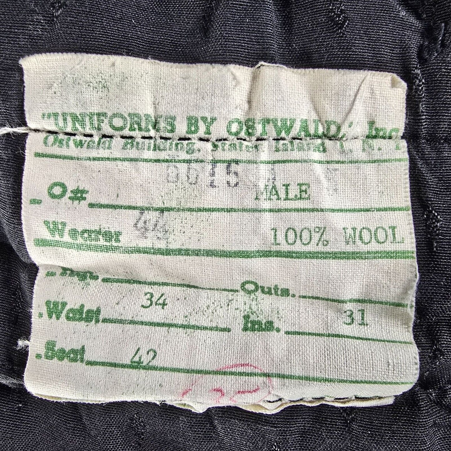 Vintage 1950s Uniforms by Ostwald Wool Marching Band Trousers (33x29) *Flawed