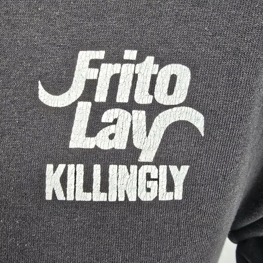 Distressed Vintage 1990s/Y2K  Black Frito-Lay Killingly Employee T-Shirt (L)