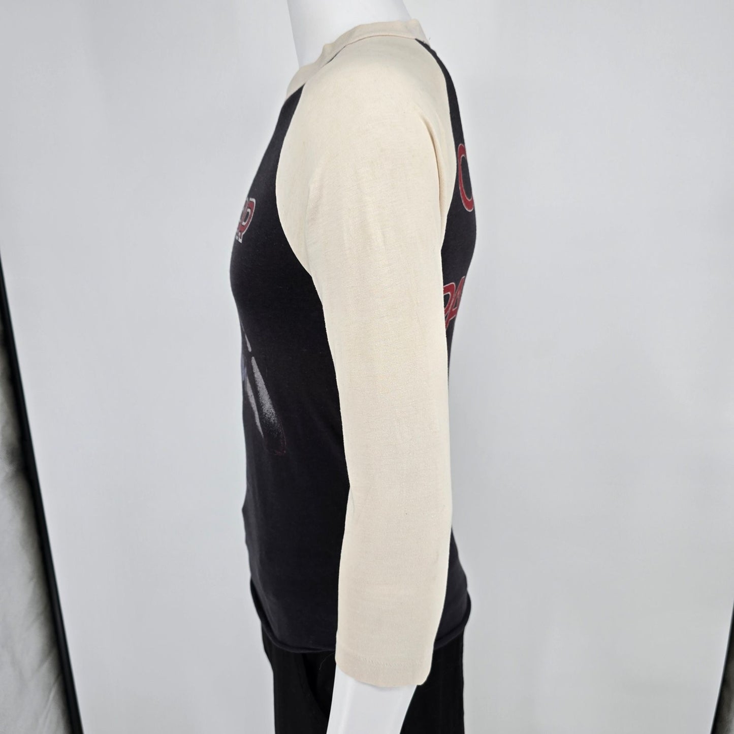 Vintage 1980s Pat Benatar Crimes of Passion Tour Raglan Concert T-Shirt (XS/S)