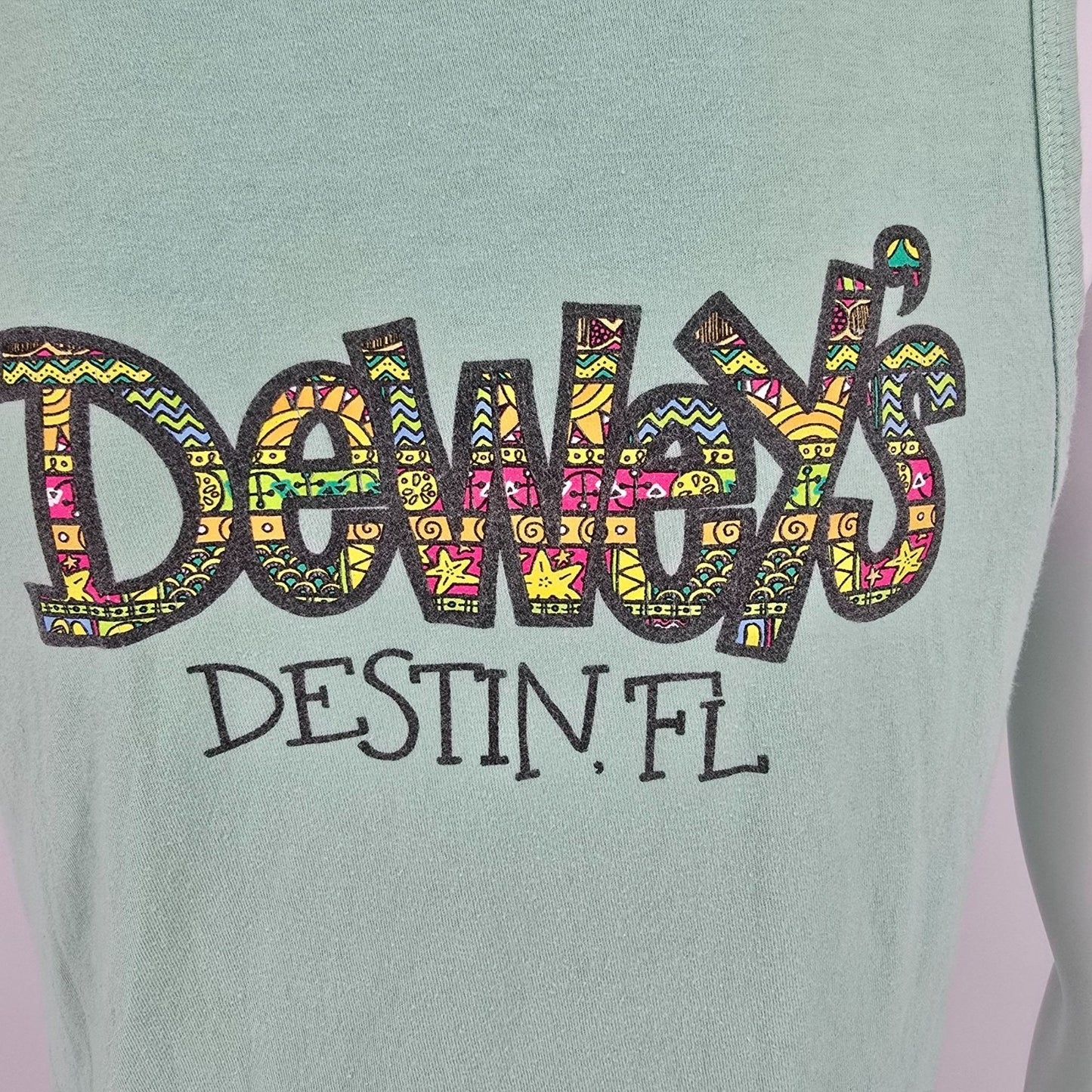 2000s Comfort Colors Dewey's Destin FL Crab Art Campus Collection Tank Top (S)