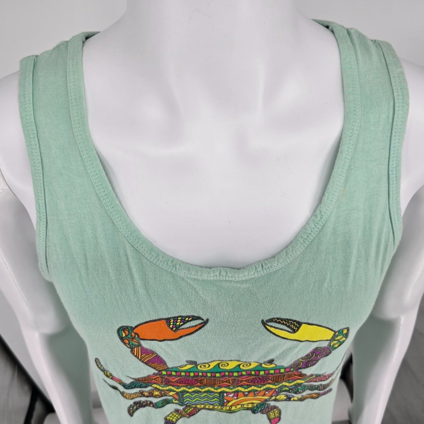 2000s Comfort Colors Dewey's Destin FL Crab Art Campus Collection Tank Top (S)