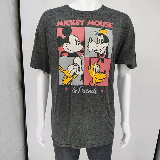 Disney Mickey Mouse and Friends Mickey, Goofy, Donald, and Pluto T-Shirt (2XL)