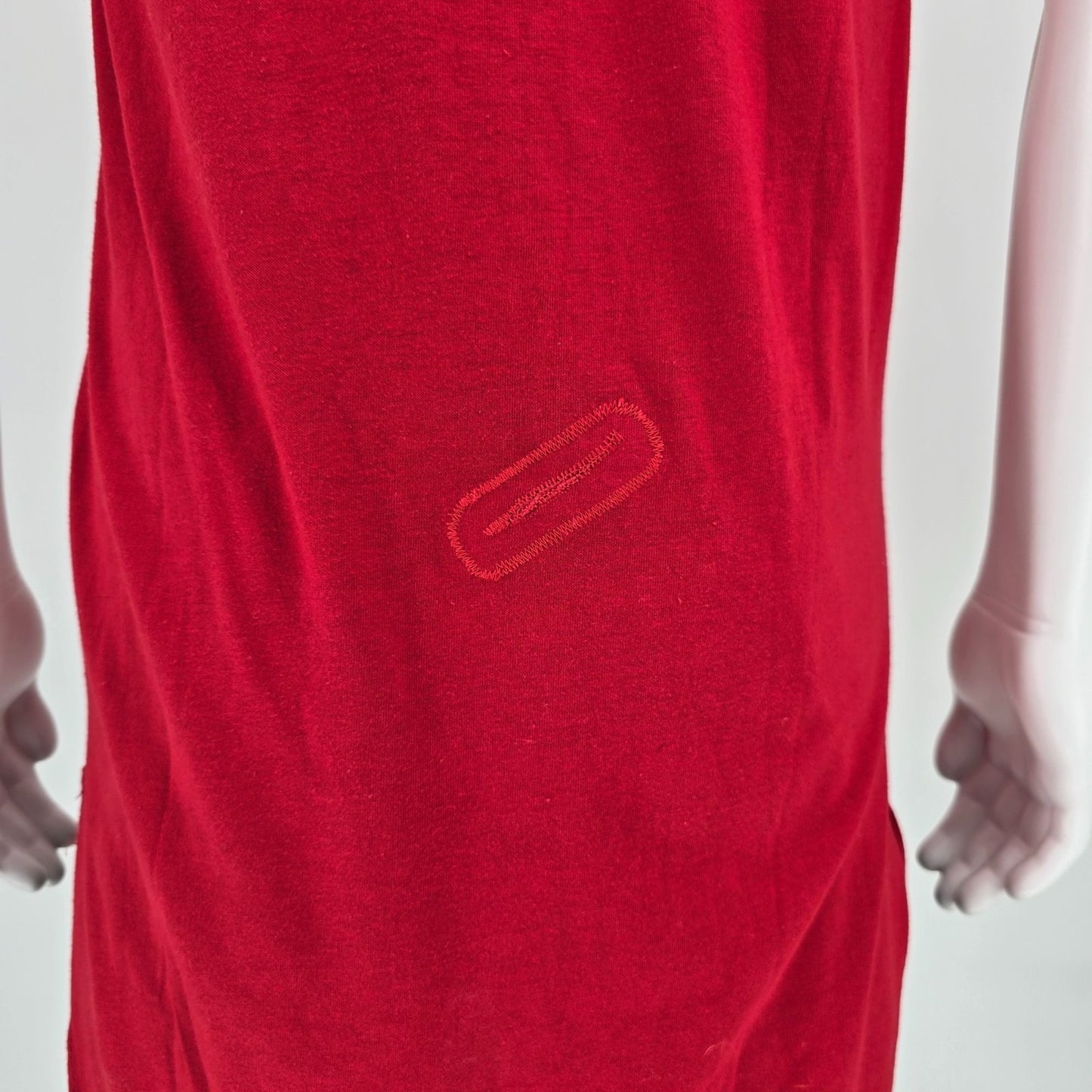 Vintage 1980s 7UP Red V-Neck Extra-Long Single Stitch Promo Sleep Shirt (M)