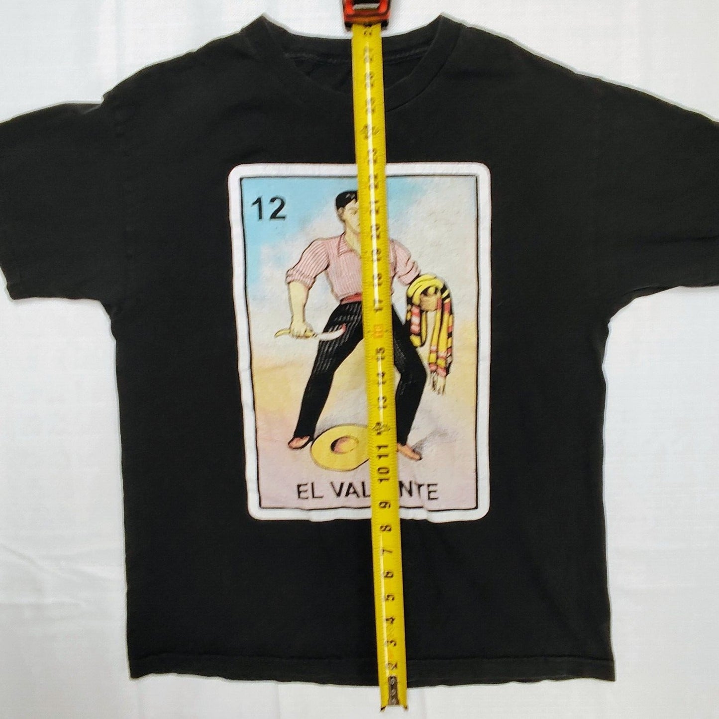 El Valiente The Brave One Card Mexican Bingo Graphic T-Shirt (Large)