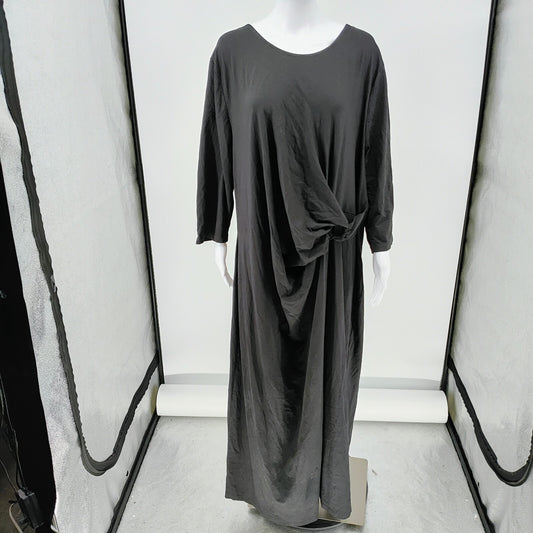 NWT Ulla Popken Black Scoop Neck 3/4 Sleeve Maxi Dress (Size 28/30) *Shelf Wear*