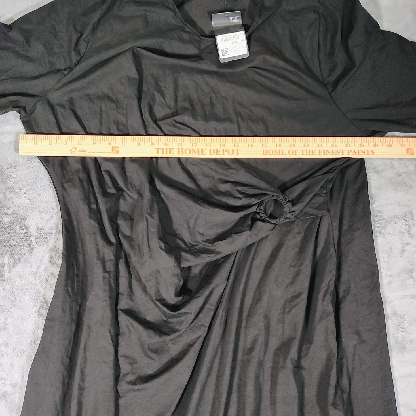 NWT Ulla Popken Black Scoop Neck 3/4 Sleeve Maxi Dress (Size 28/30) *Shelf Wear*