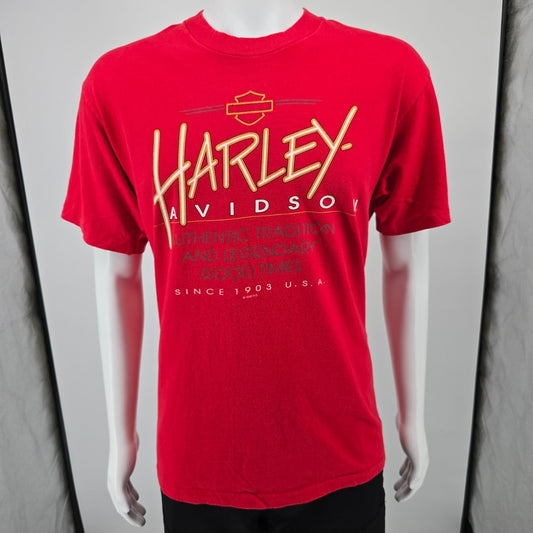 Vintage 1990s Hanes Beefy-T Harley-Davidson Las Vegas T-Shirt (M/L)