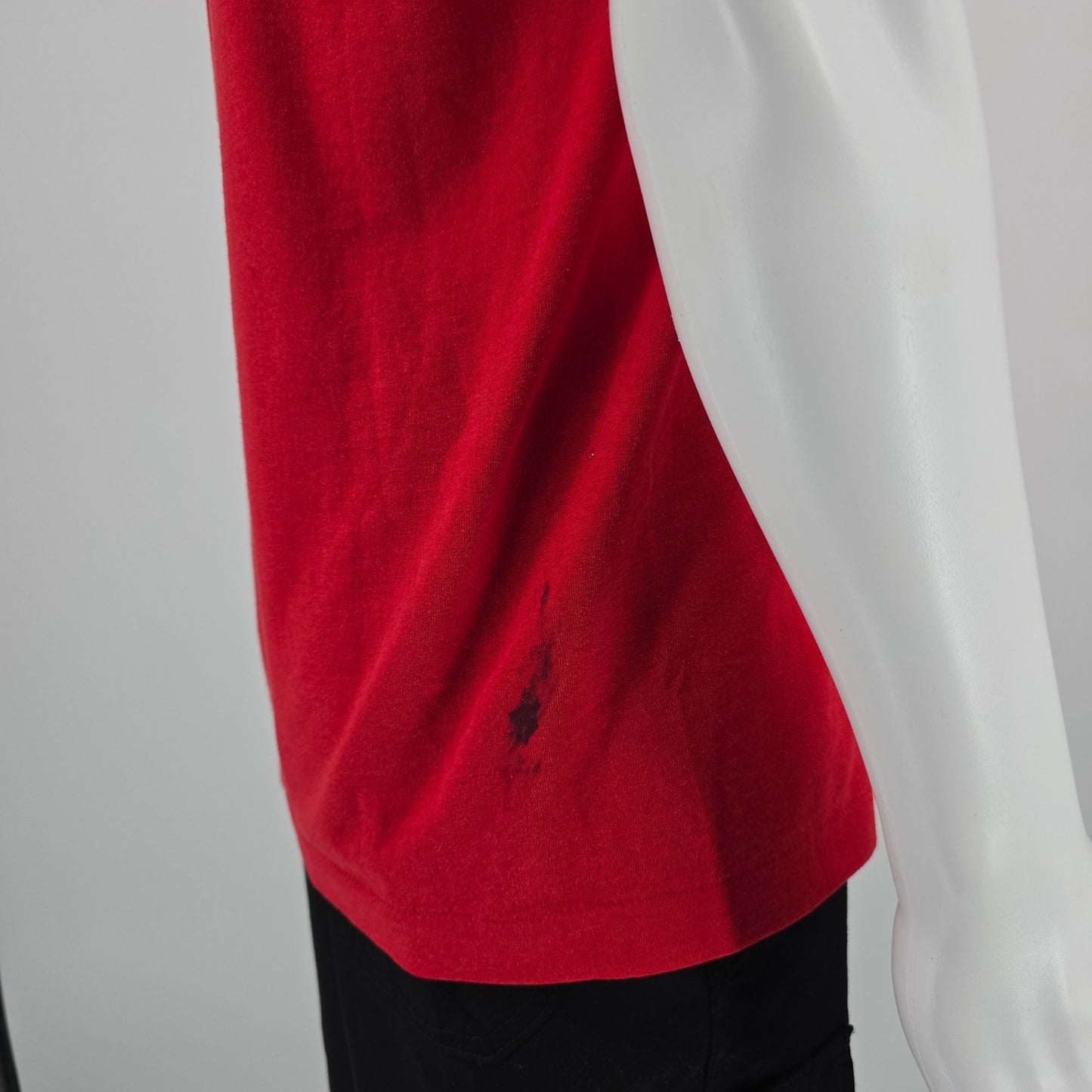 Vintage Early 1990s Screen Stars Best True Red Blank Single Stitch T-Shirt (M)