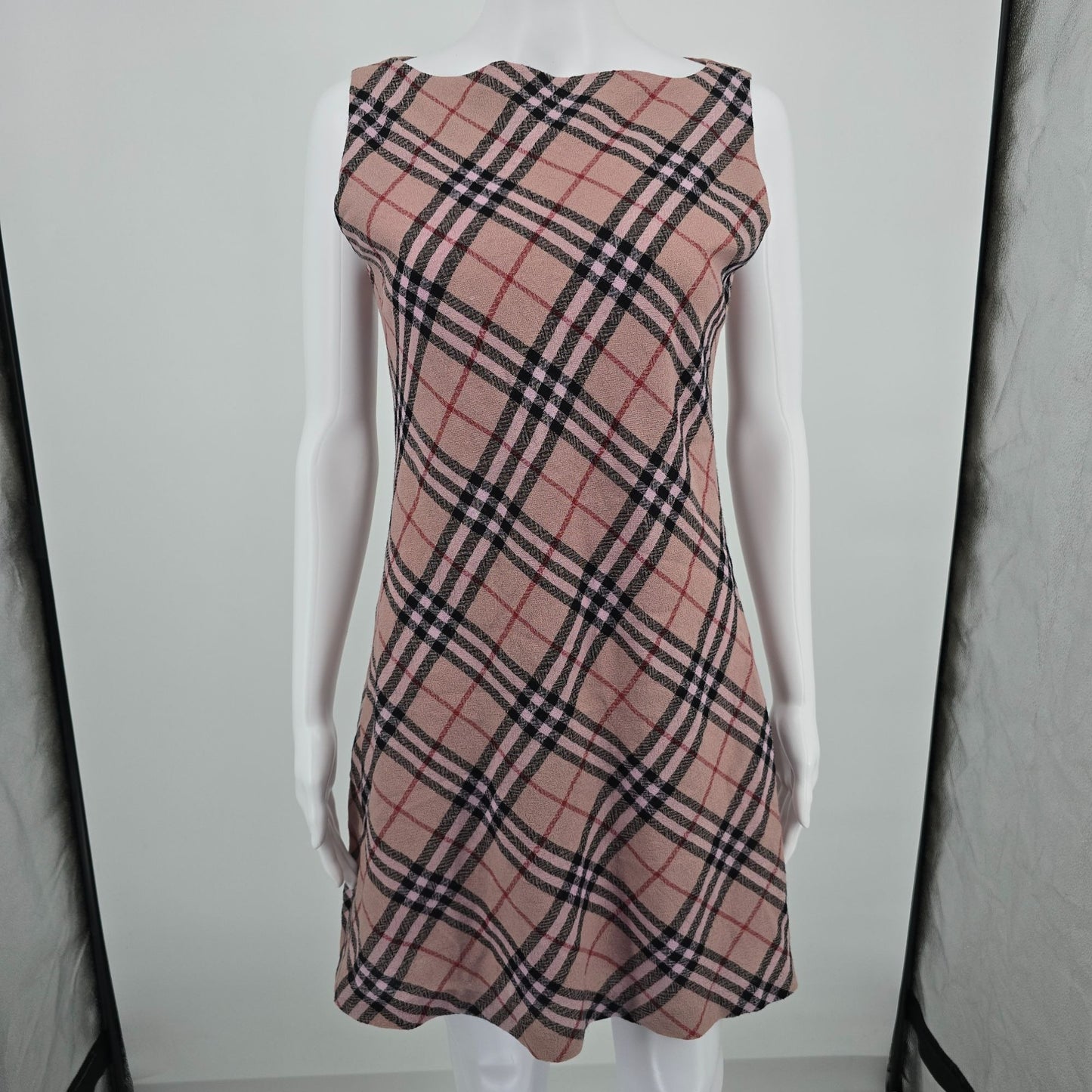 Vintage Y2K Burberry London Pink Nova Check Mini Dress (Size 6/S) *Damaged