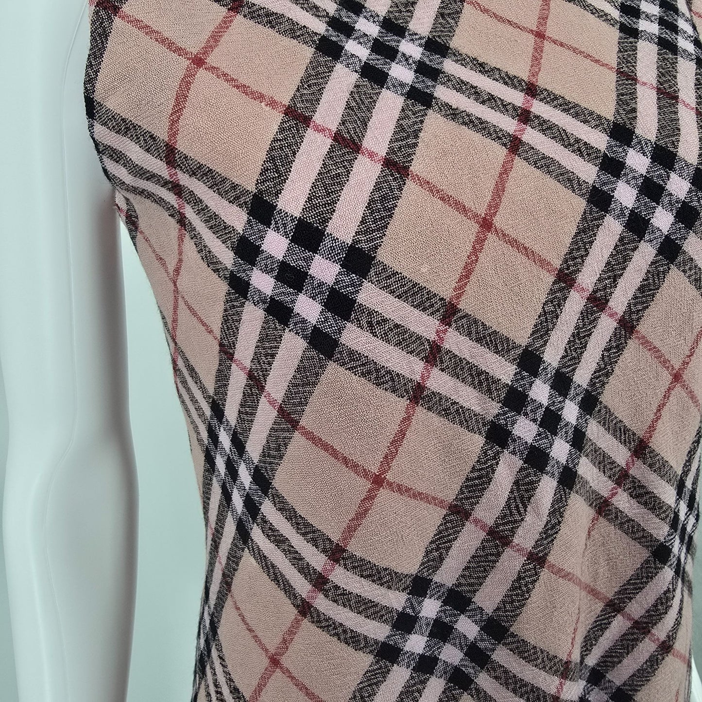 Vintage Y2K Burberry London Pink Nova Check Mini Dress (Size 6/S) *Damaged