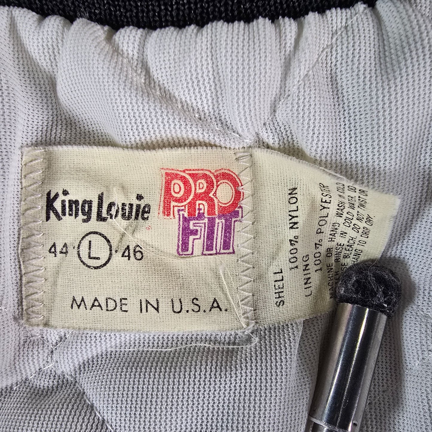 Vintage 1980s King Louie Pro Fit Mayflower Transit Nylon Satin Bomber Jacket (L)