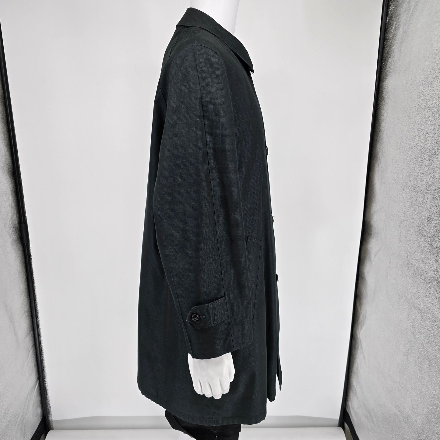 Vintage 1950s Plymouth Weather-Ready Zip-in Fleece Liner Plaid Overcoat (M/L)