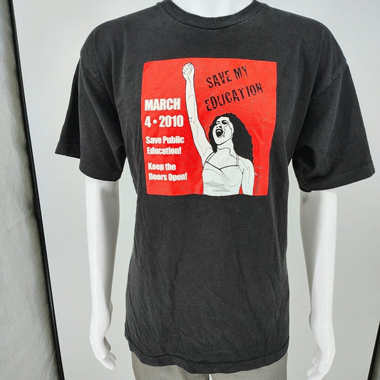 2010 California Day of Action to Defend Public Education Protest T-Shirt (XL)