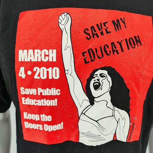 2010 California Day of Action to Defend Public Education Protest T-Shirt (XL)