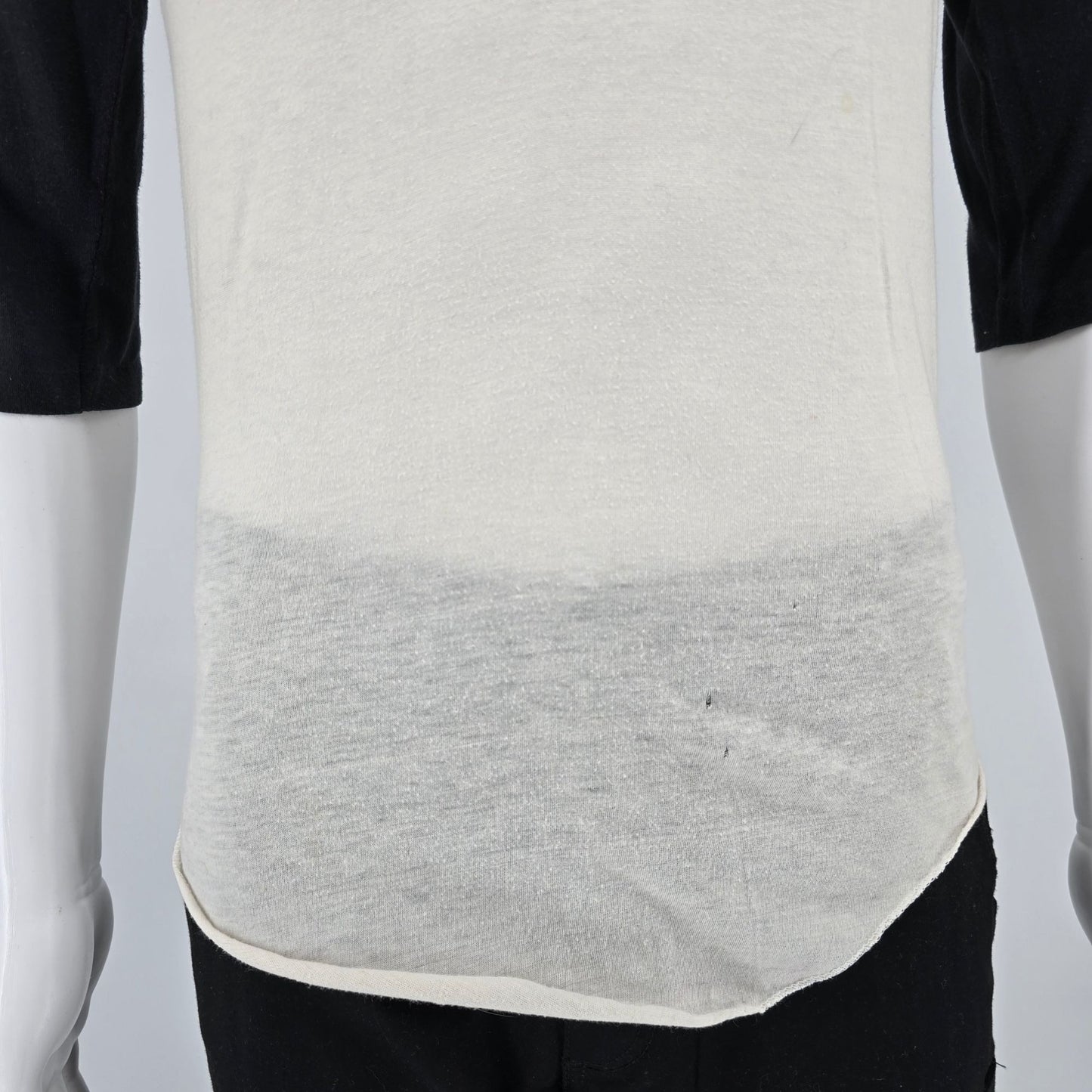 Vintage Early 1980s The Knits AC/DC Rock Band Raglan Sleeve Baseball T-Shirt (S)