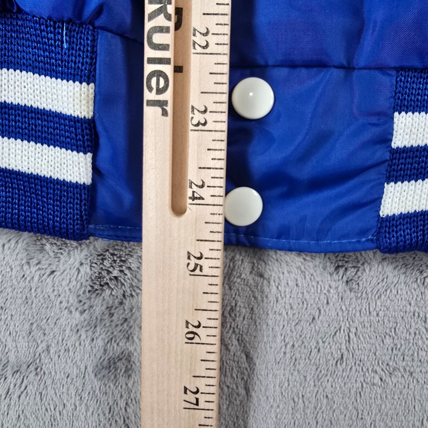 Vintage 1990s Aristo Jac SONY Royal Blue Fleece Lined Coaches Jacket (L)