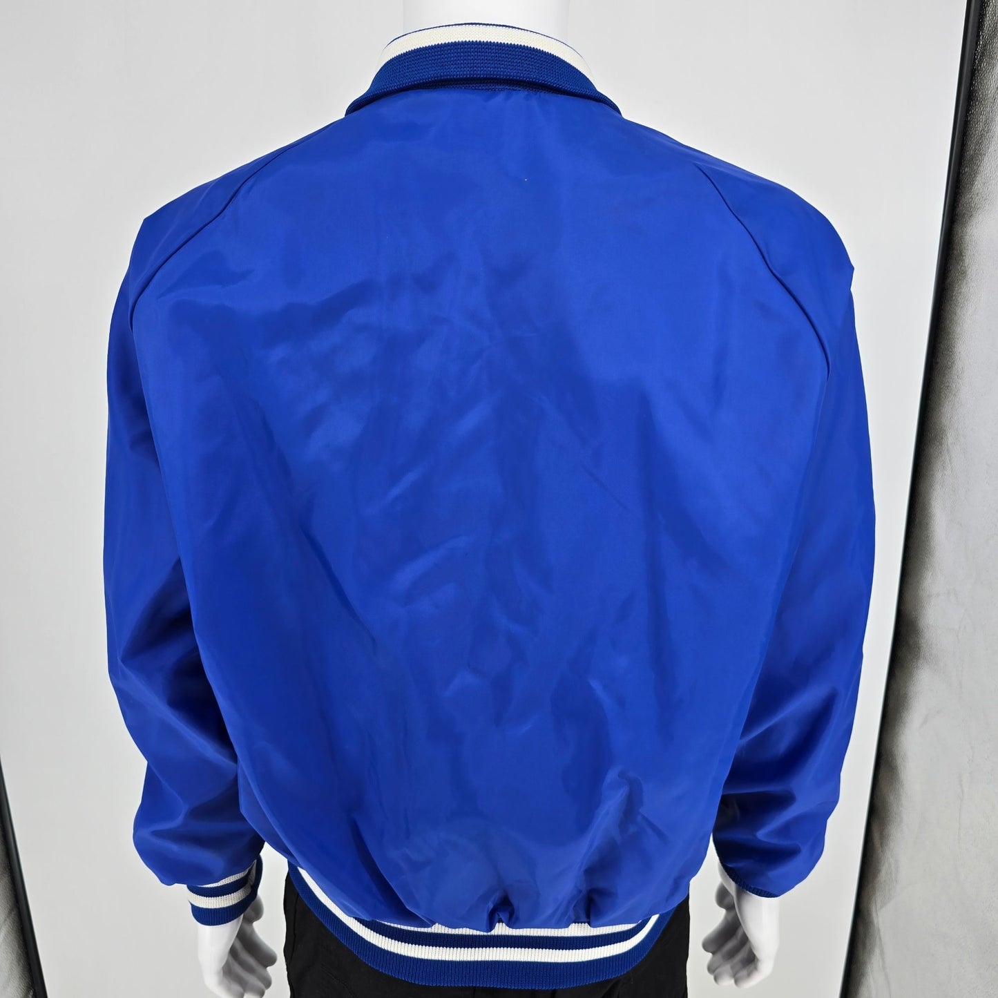 Vintage 1990s Aristo Jac SONY Royal Blue Fleece Lined Coaches Jacket (L)