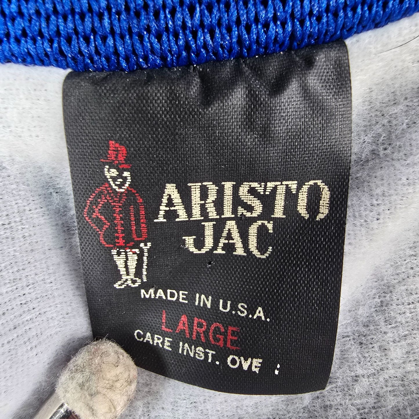 Vintage 1990s Aristo Jac SONY Royal Blue Fleece Lined Coaches Jacket (L)