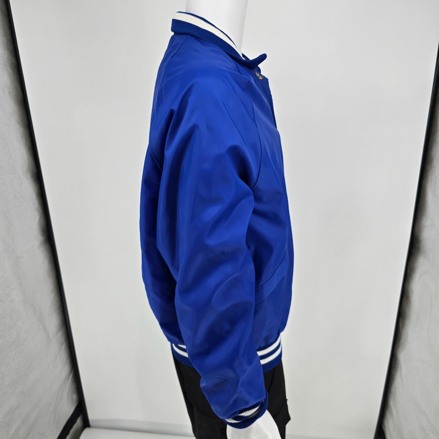Vintage 1990s Aristo Jac SONY Royal Blue Fleece Lined Coaches Jacket (L)