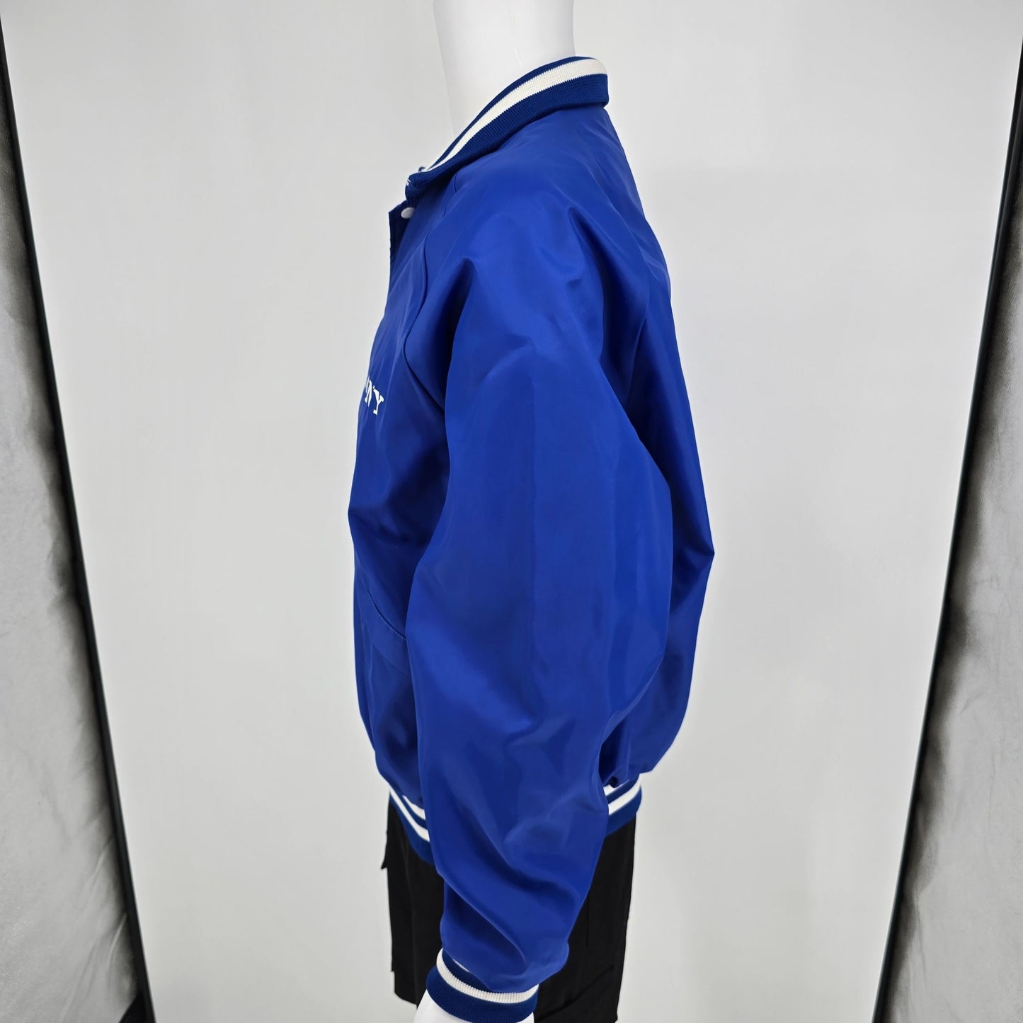 Vintage 1990s Aristo Jac SONY Royal Blue Fleece Lined Coaches Jacket (L)