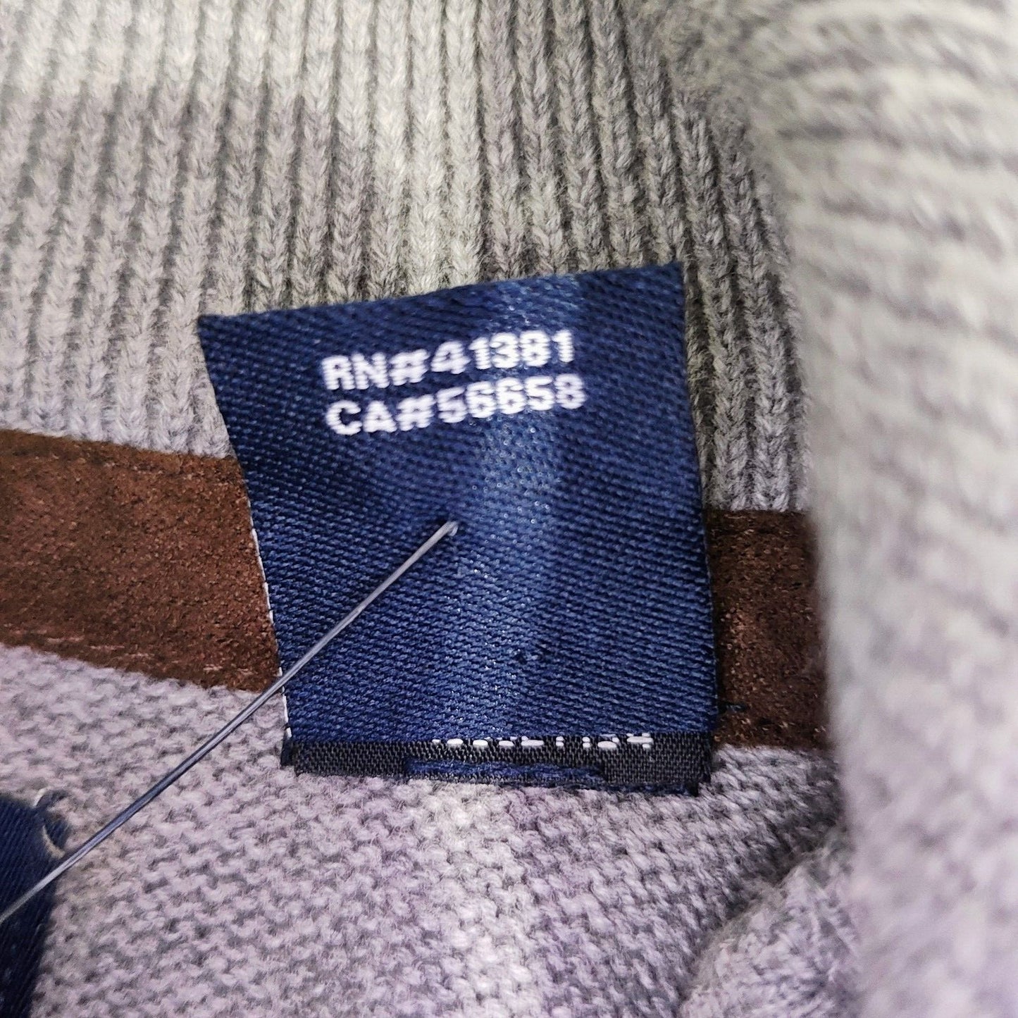NWT Chaps Men's Gray Heather Full Zip Mock Neck Sweater Vest $70 Retail (Large)