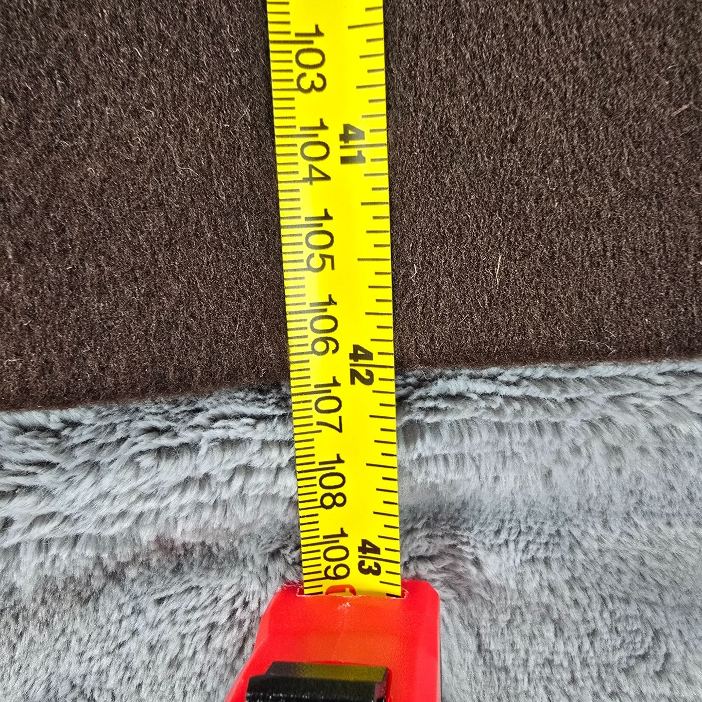 Vintage 1950s Unbranded Chocolate Brown Wool Faux Fur Collar Overcoat (M/L)