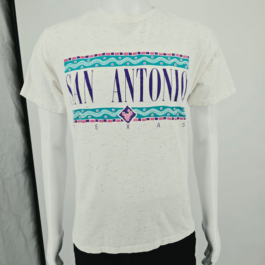 Vintage 1990s Oneita Power-T Lansdon Tommy San Antonio Texas T-Shirt (M) *Fair
