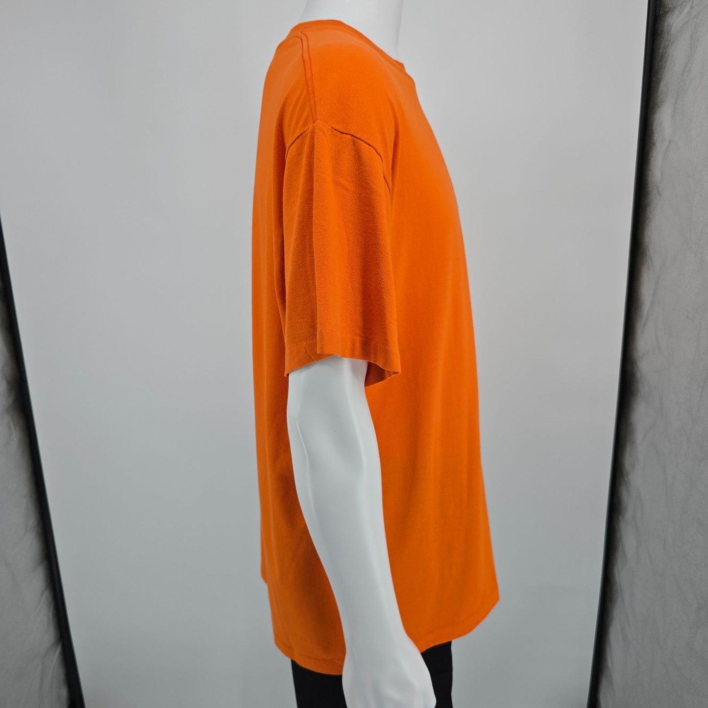 Vintage 1990s Oneita Power/50 Plus Orange The Fun Company Staff T-Shirt (XL)