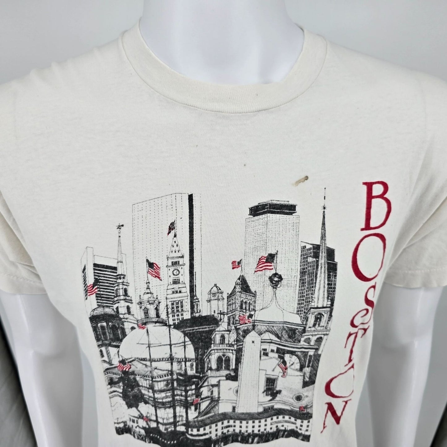 Vintage Screen Stars 1980s Boston Skyline Single Stitch Tourist T-Shirt (M/L)