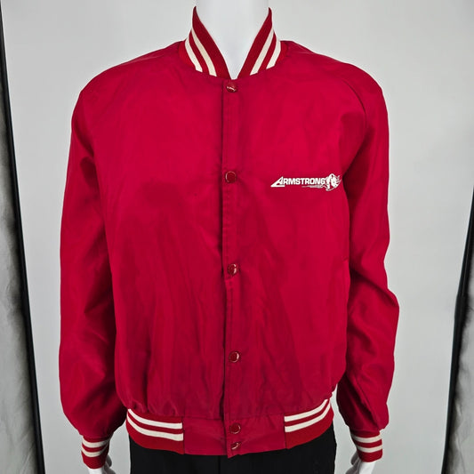 Vintage 1980s Auburn Sportswear Armstrong Tire Tuffy the Rhino Satin Jacket (XL)