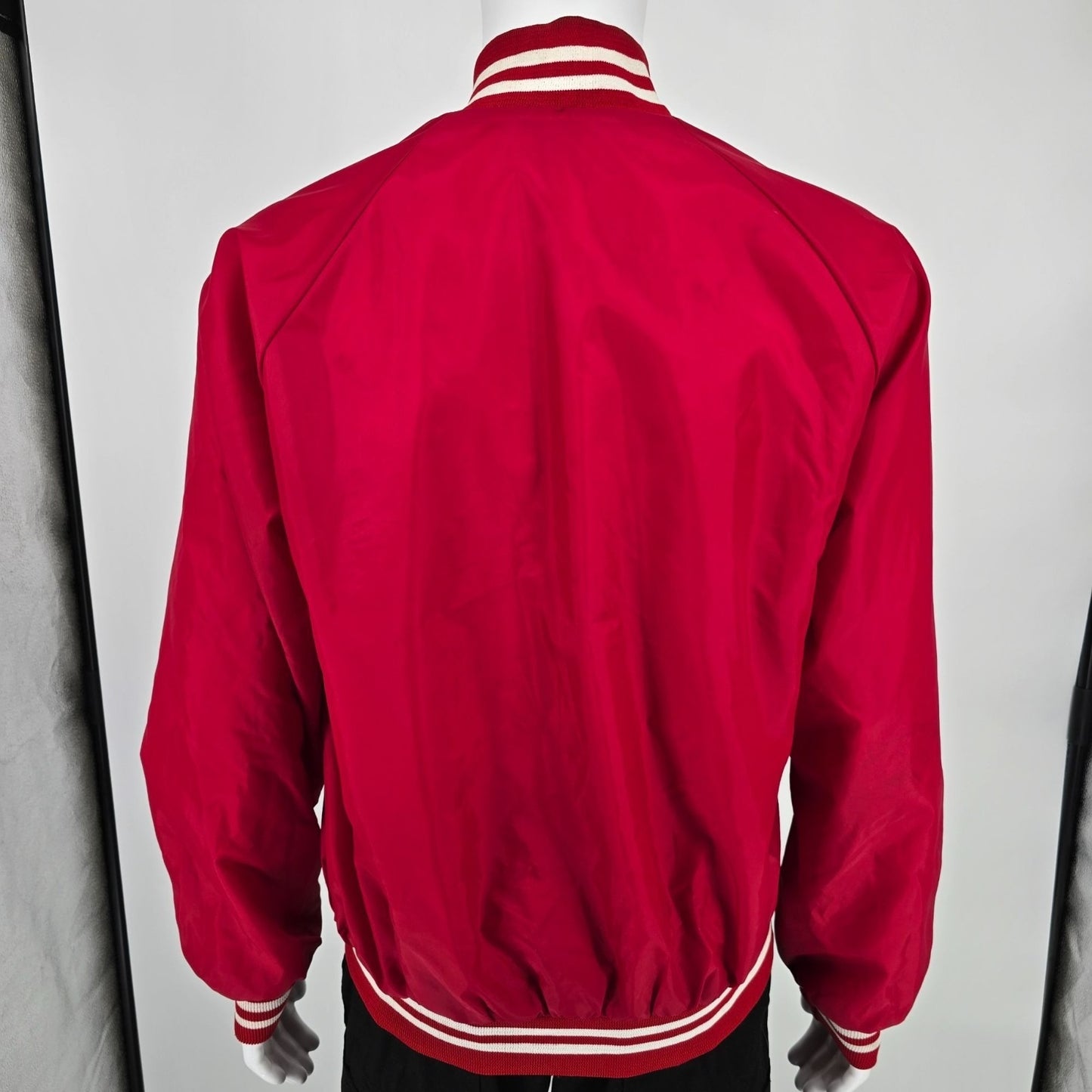 Vintage 1980s Auburn Sportswear Armstrong Tire Tuffy the Rhino Satin Jacket (XL)