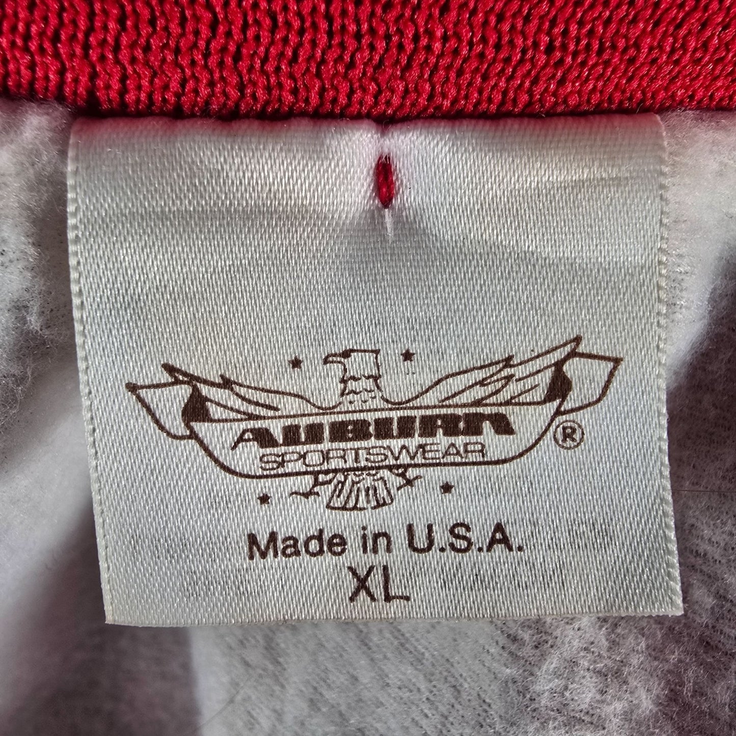 Vintage 1980s Auburn Sportswear Armstrong Tire Tuffy the Rhino Satin Jacket (XL)