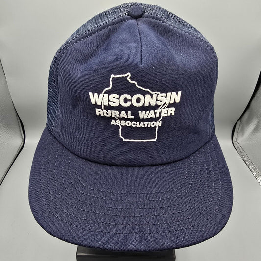 Vintage P Brand Wisconsin Rural Water Association Made in USA Mesh Trucker Hat