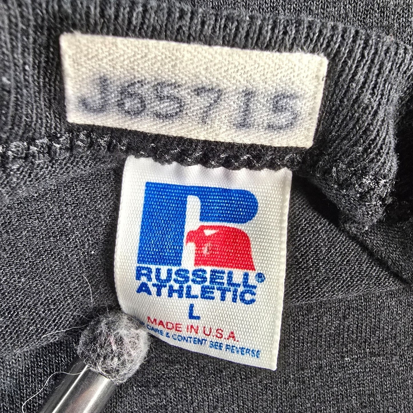 Vintage 1990s Russell Athletic Culver Academies Single Stitch Black T-Shirt (L)