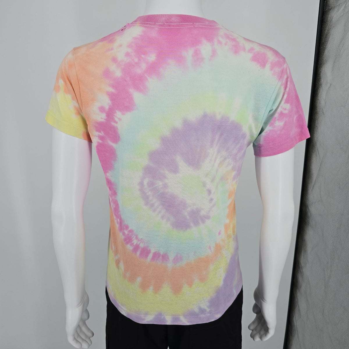 Distressed Vintage 1990s Quaker Lake Quakerlakeasaurus Tie-Dye T-Shirt (S/M)