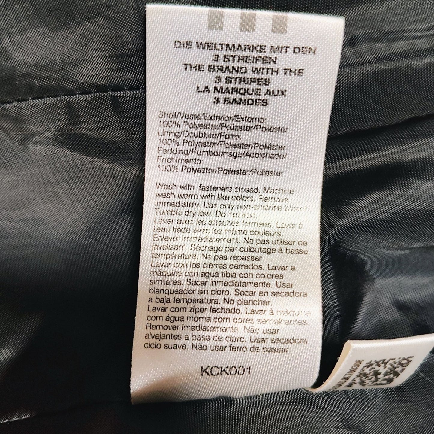Adidas 2006 Womens Quilted Black Synthetic Fill Zip-Up Puffer Jacket (M) *Flawed