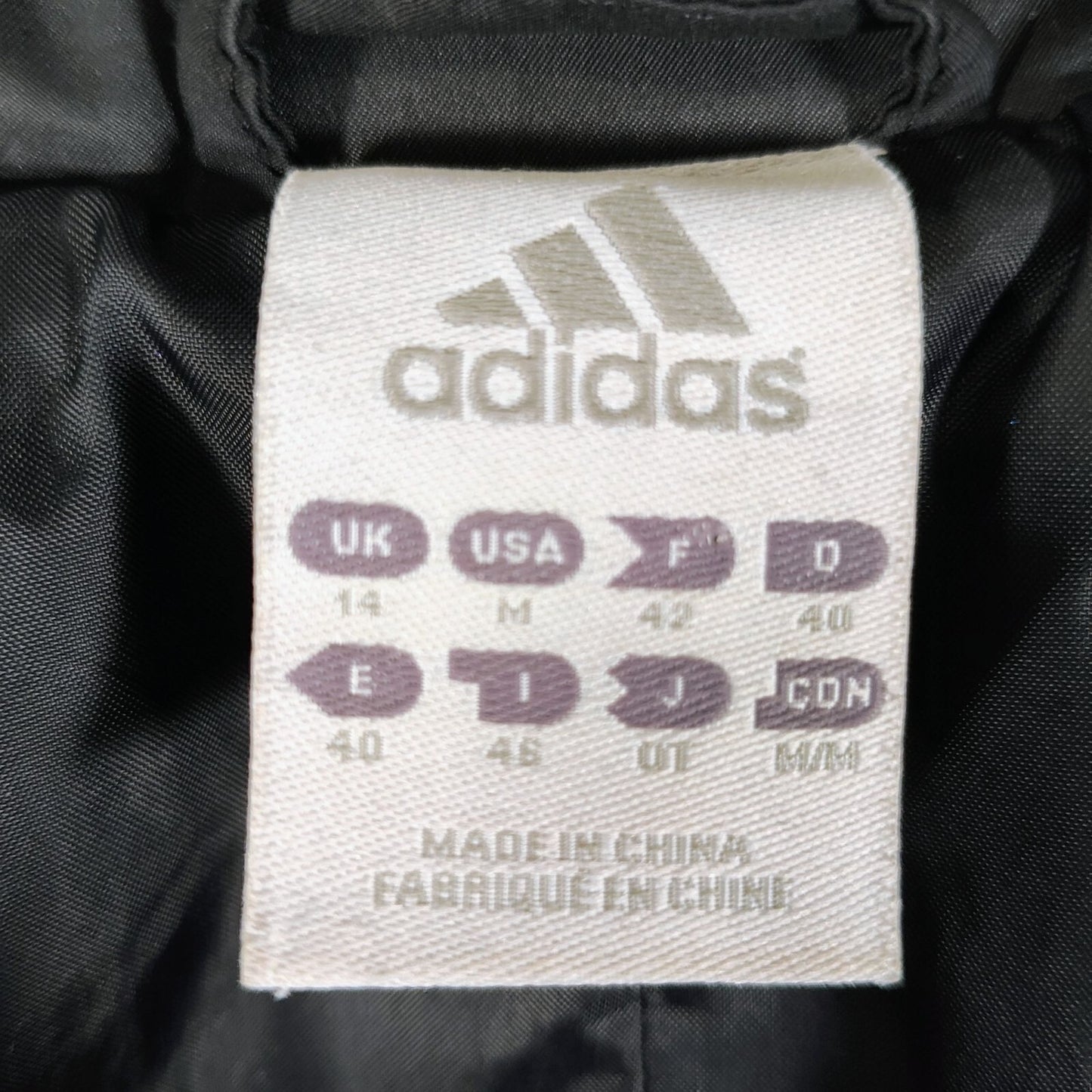 Adidas 2006 Womens Quilted Black Synthetic Fill Zip-Up Puffer Jacket (M) *Flawed