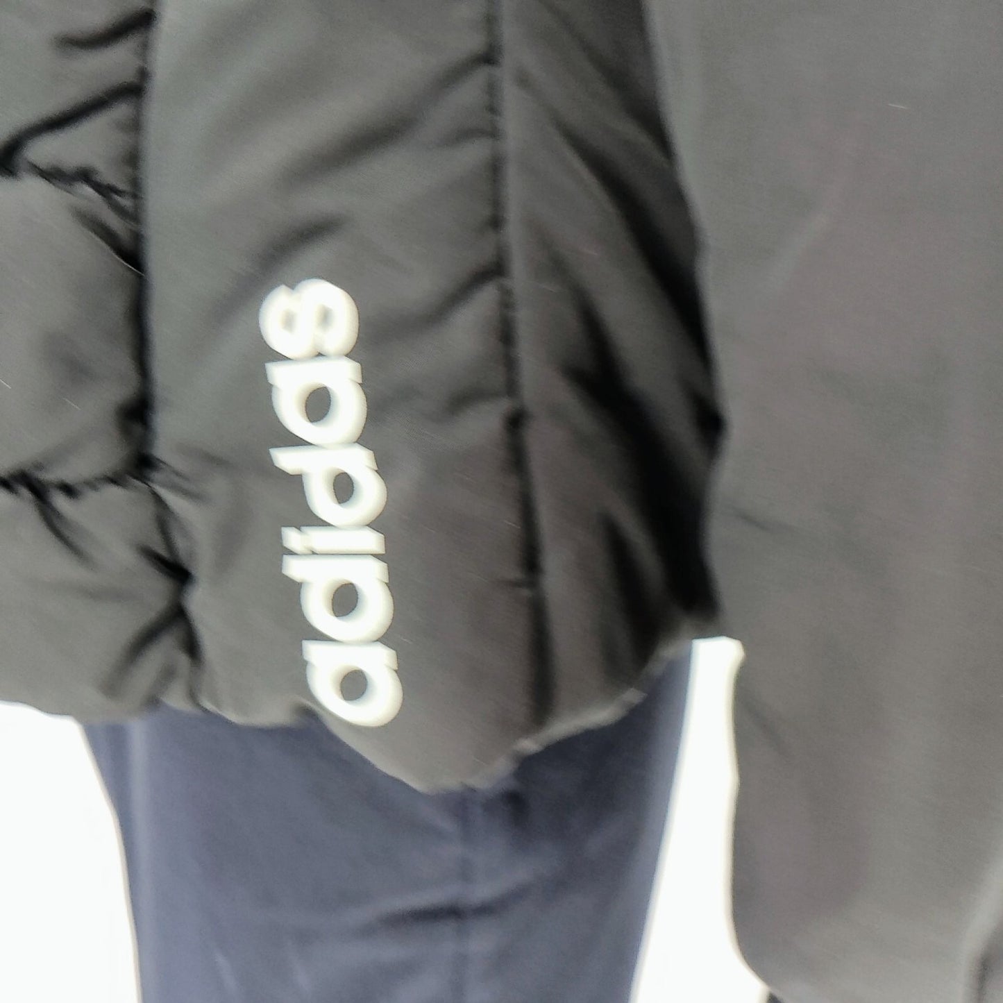 Adidas 2006 Womens Quilted Black Synthetic Fill Zip-Up Puffer Jacket (M) *Flawed