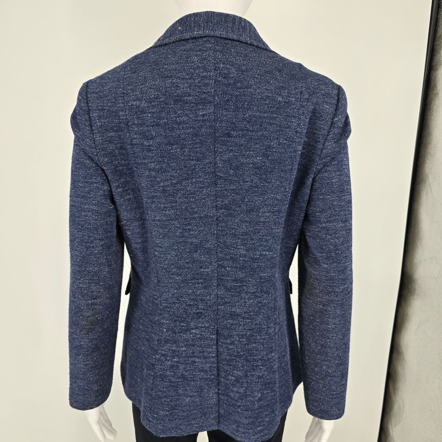 Vintage 1970s Marty Gutmacher Heather Blue Three-Button Blazer Jacket (S)