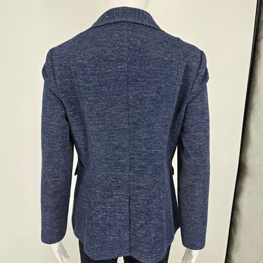 Vintage 1970s Marty Gutmacher Heather Blue Three-Button Blazer Jacket (S)