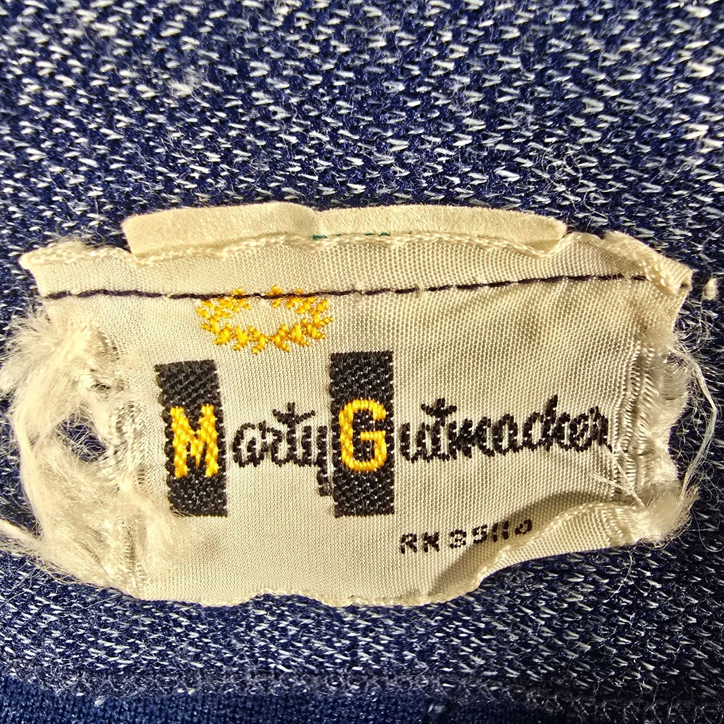 Vintage 1970s Marty Gutmacher Heather Blue Three-Button Blazer Jacket (S)