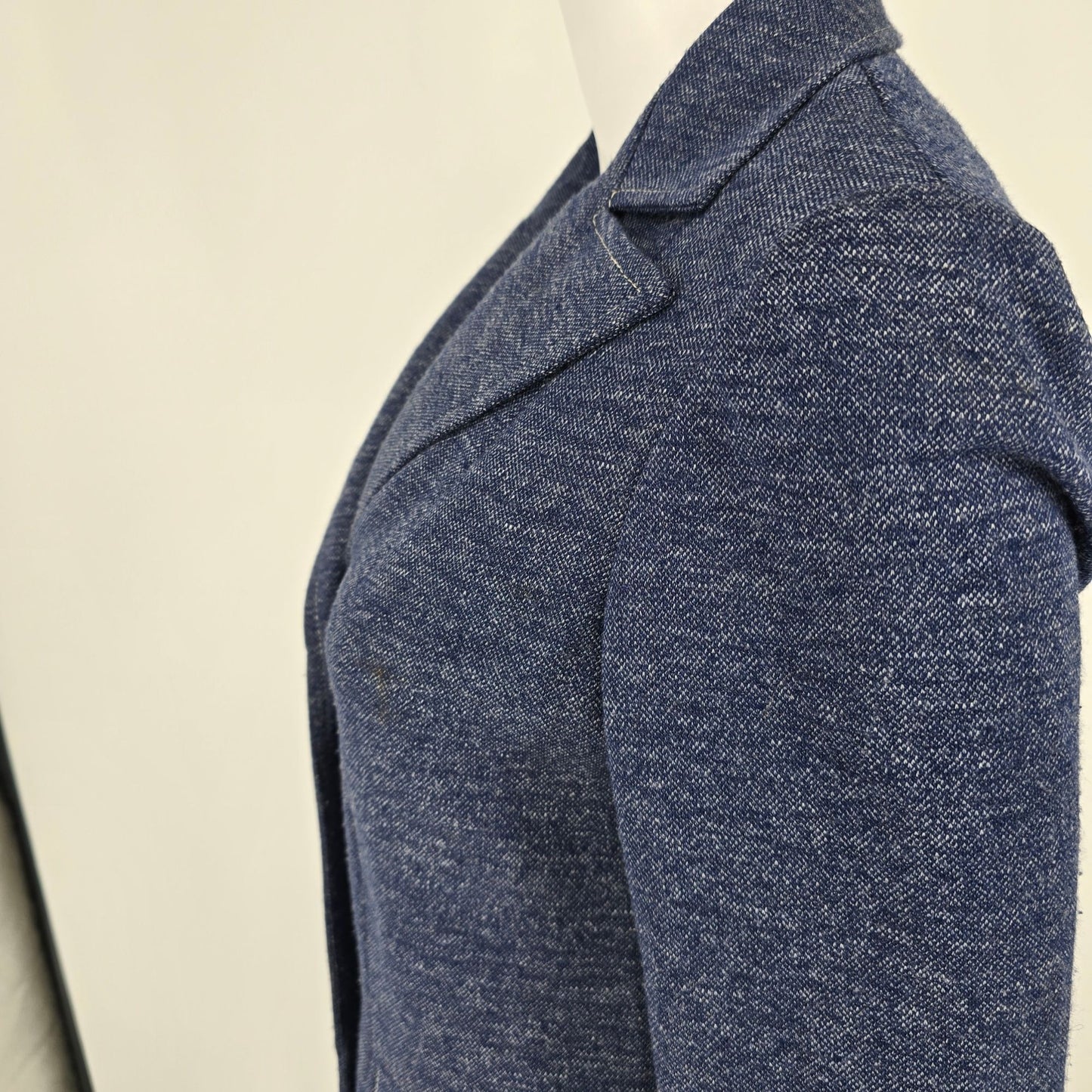 Vintage 1970s Marty Gutmacher Heather Blue Three-Button Blazer Jacket (S)