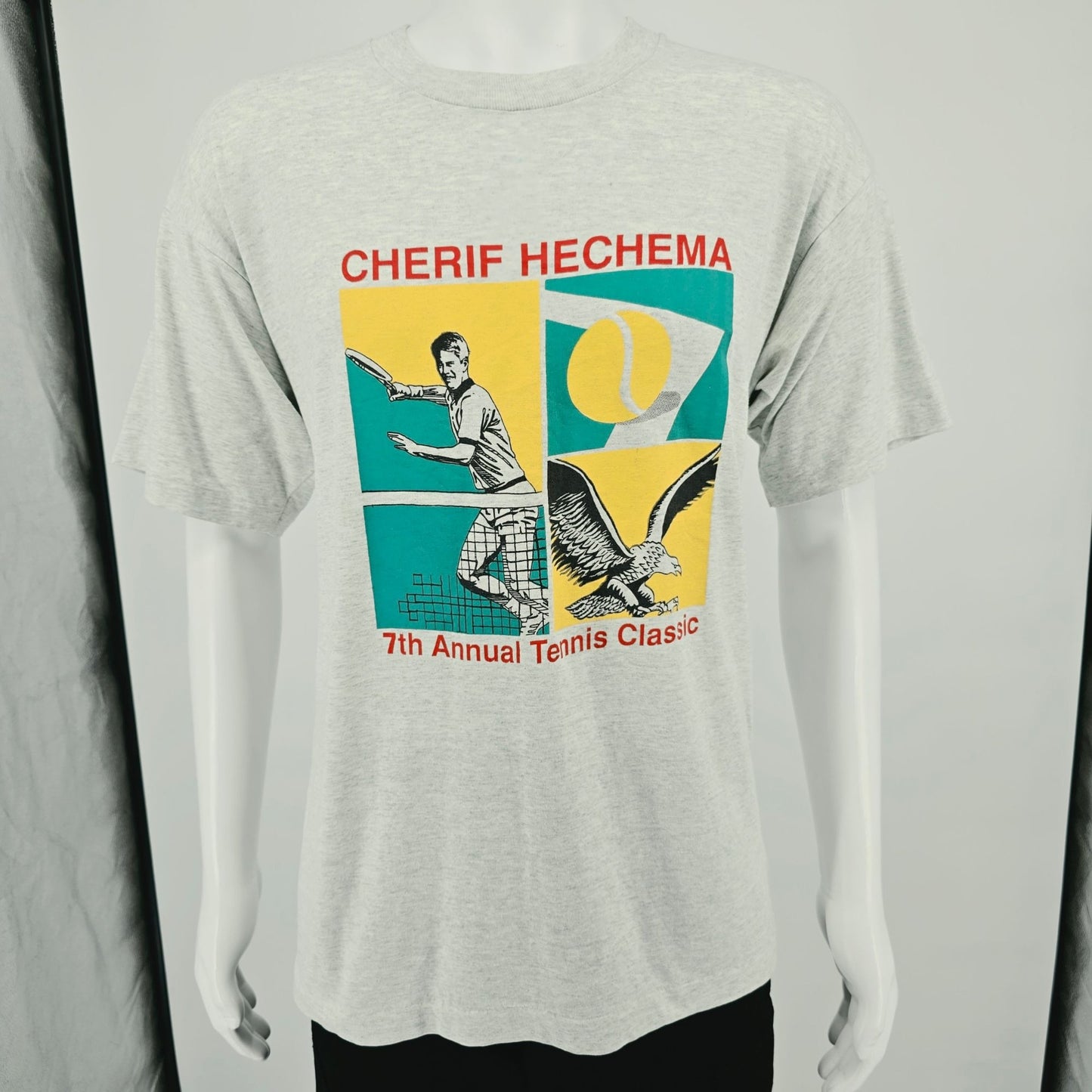 Vintage 1990s Screen Stars Cherif Hechema 7th Annual Tennis Classic T-Shirt (XL)