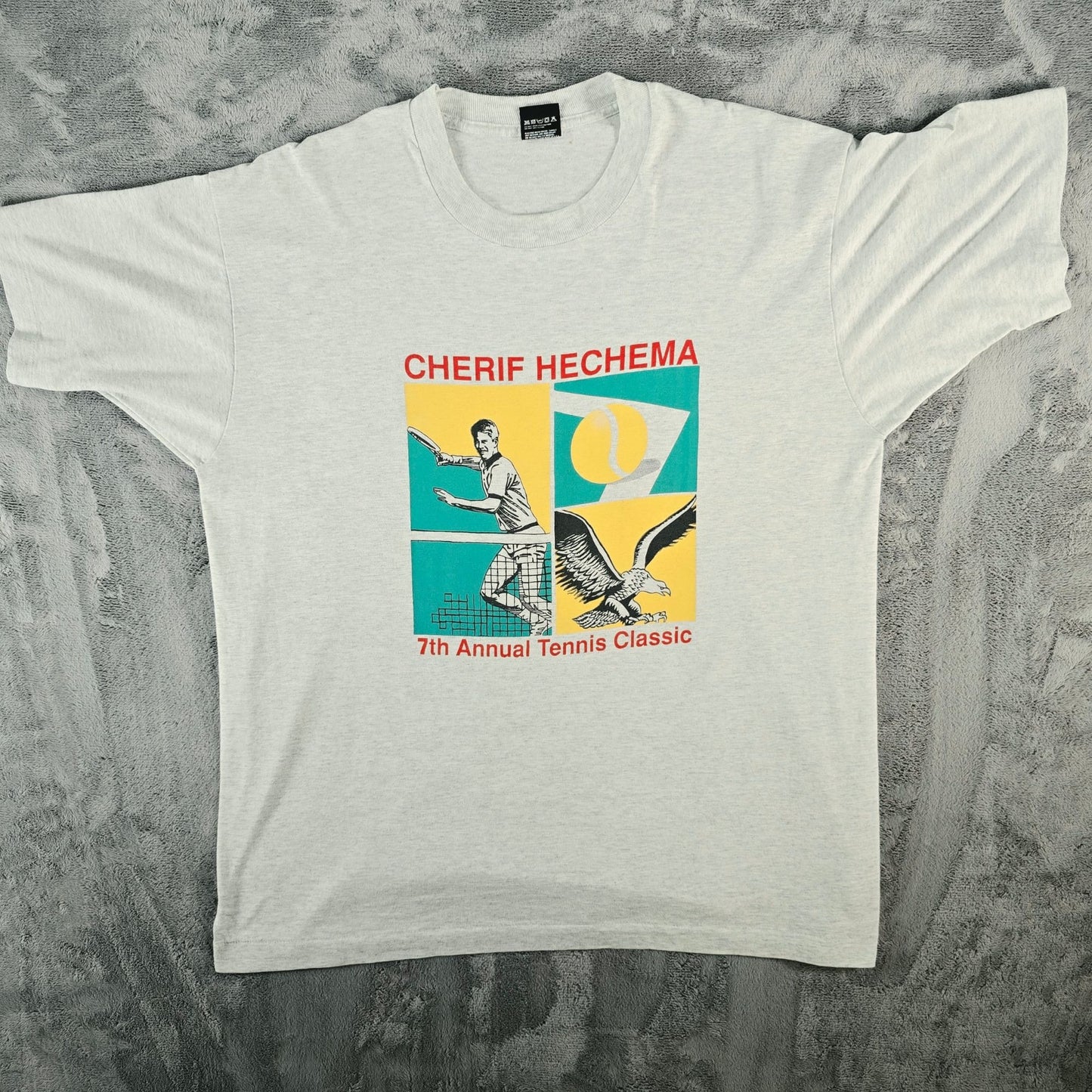 Vintage 1990s Screen Stars Cherif Hechema 7th Annual Tennis Classic T-Shirt (XL)