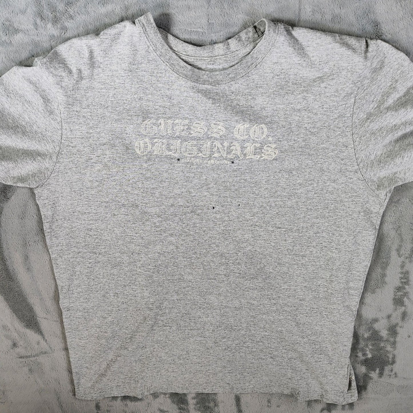 Guess Co. Originals Nineteen Eighty-One Women's Gray Logo T-Shirt (XL) *Flawed