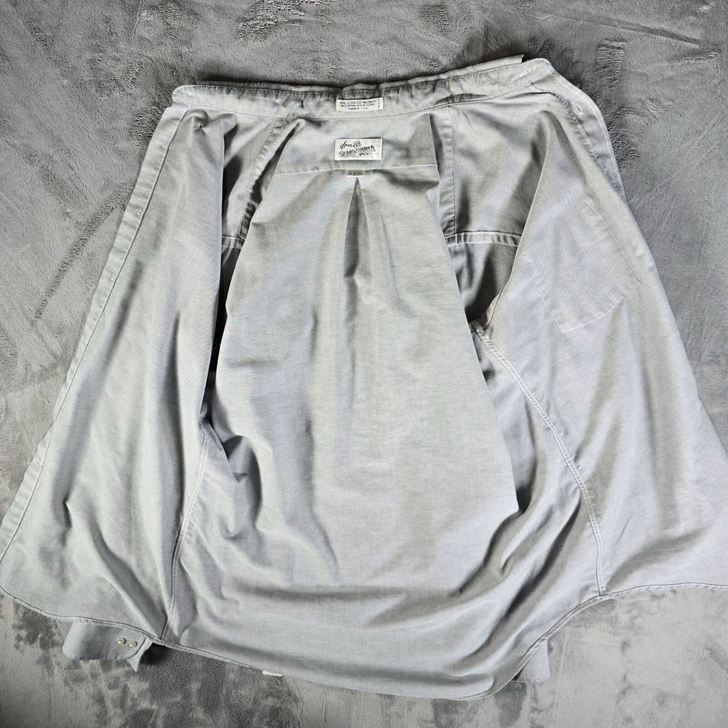 Vintage 1980s Sears Roebuck & Co. Light Gray Button-Down Shirt (16 32/33)