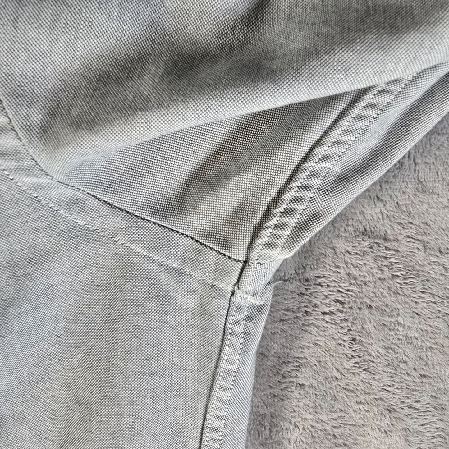 Vintage 1980s Sears Roebuck & Co. Light Gray Button-Down Shirt (16 32/33)